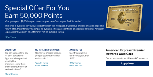AMEX PRG Card in IE In-Private -- 50,000. Yeah, That's What I'm Saying!