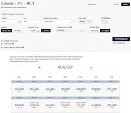 delta award sale jfk-bcn